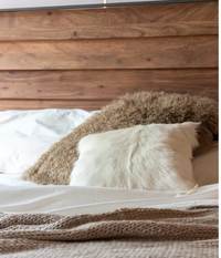 Goat Fur Throw Pillow | California 89