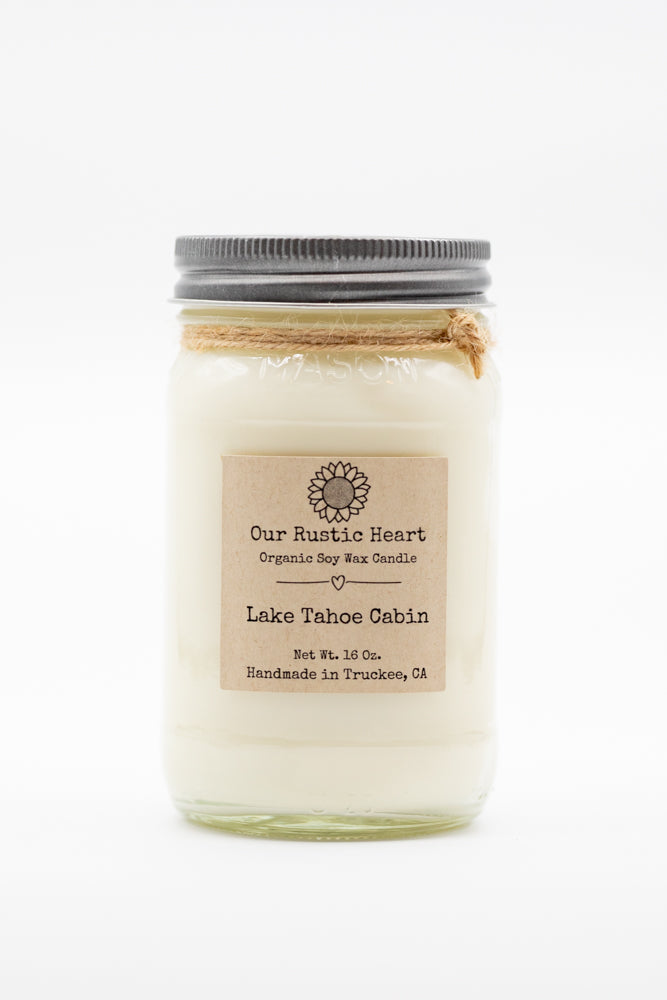 Our Rustic Heart 16oz Lake Tahoe Cabin Candle | California 89