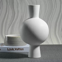 Oslo White Stoneware Vase