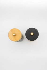 Two-Tone Rubber Wood Salt and Pepper Set | California 89