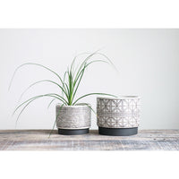 Embossed Stoneware Planter Large | California 89