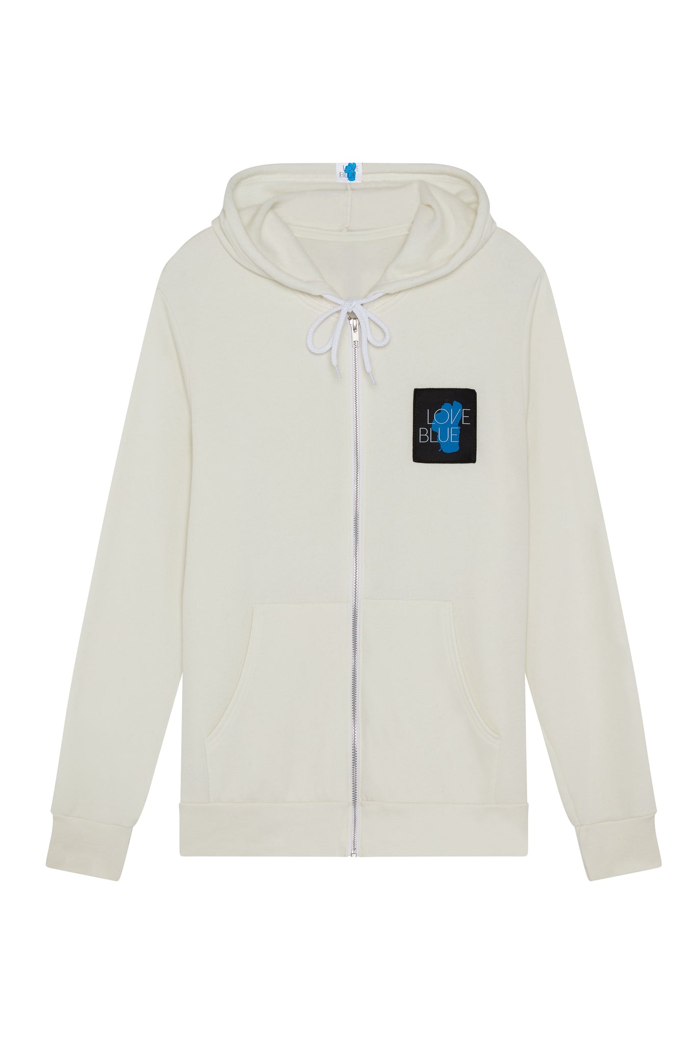 Unisex Midweight Zip Hoodie, Love Blue Lake | California 89