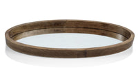 Heritage Mango Wood Oval Mirror Tray 30 Inch | California 89