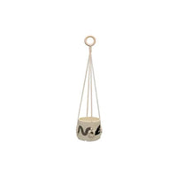 Plant Hanger with Wooden Rings