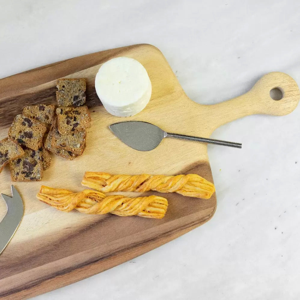 Acacia Rectangular Tapered Board with Rounded Handle, Large