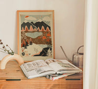 Cascade Lakes Mid Century Art Print 11x14 | California 89