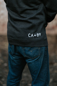 Unisex Love Blue Hooded Sweatshirt | California 89