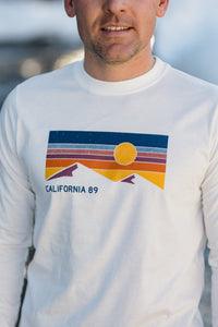 Men's Sky and Mountain Long Sleeve T-shirt | California 89