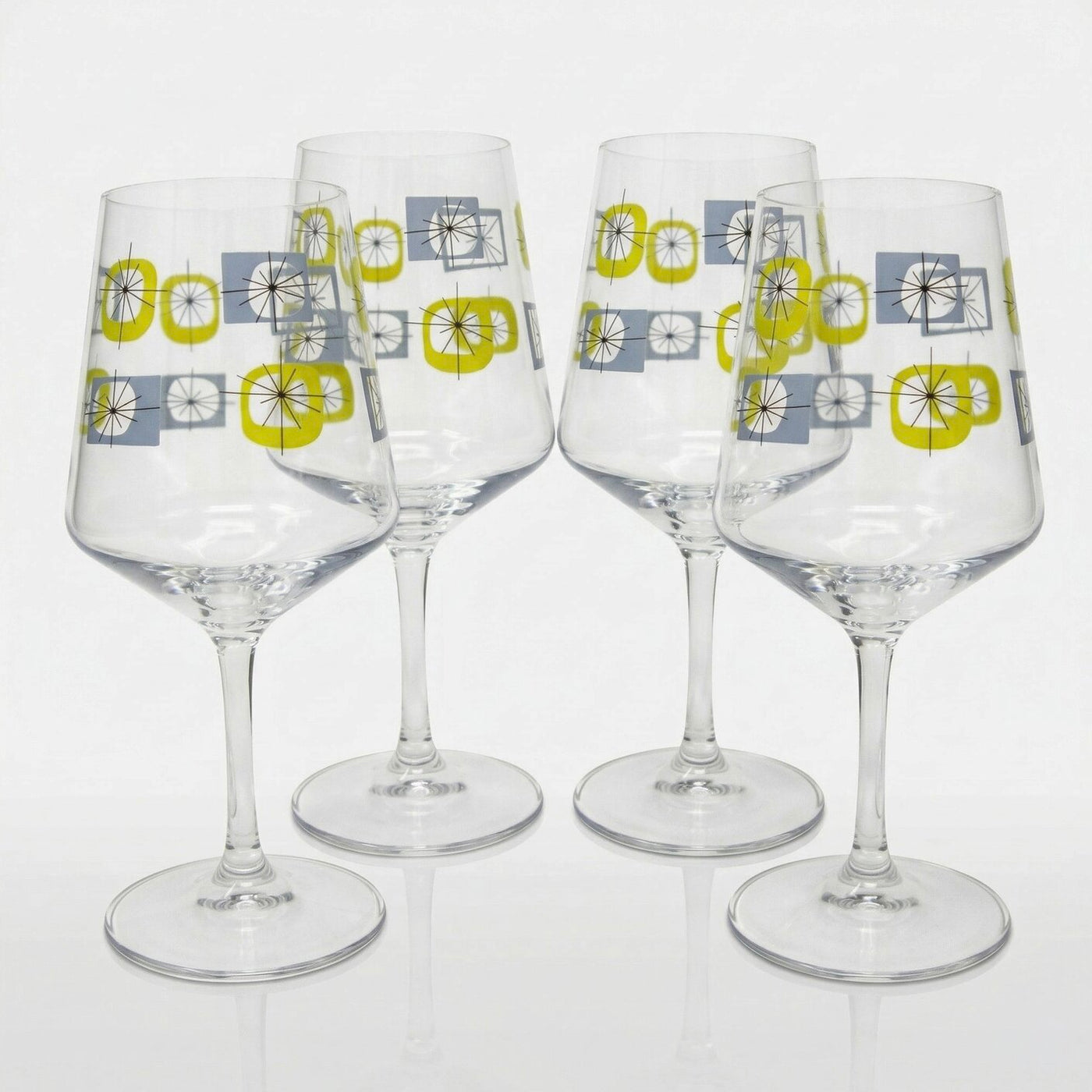 Atomic Acrylic Stemmed Wine Glass Set of 4 | California 89