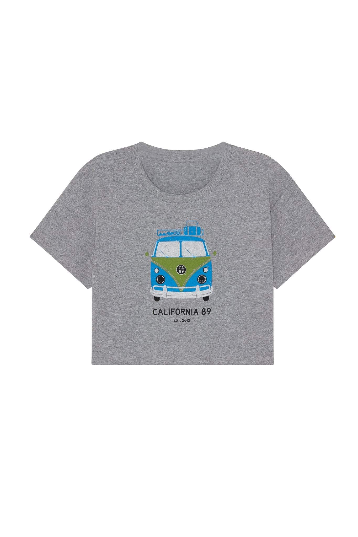 Women's Short Sleeve VW Bus Crop T-shirt | California 89