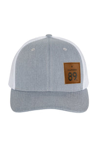 Classic Trucker Hat Grey & White | California 89