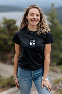 Women's Short Sleeve Shield and Bike T-shirt | California 89