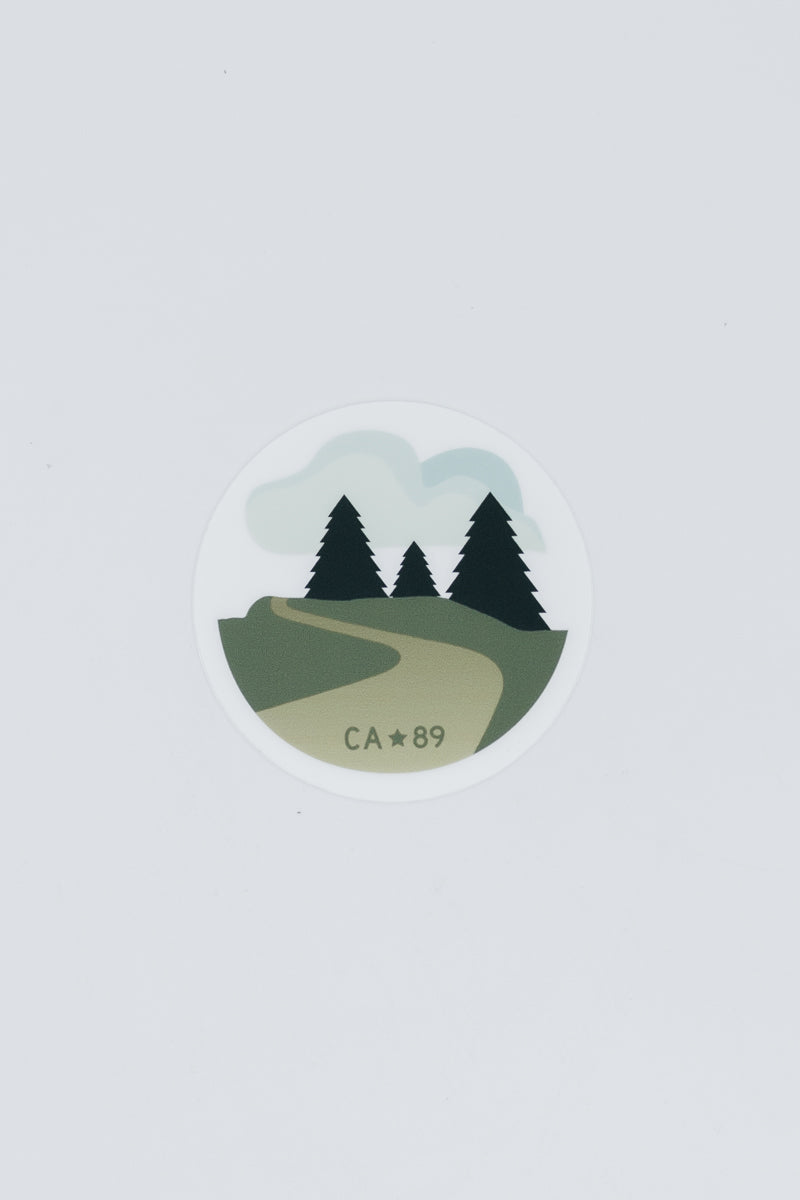 Small Sticker, Winding Road | California 89
