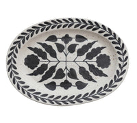 Hand Painted Stoneware Platter 18" x 13"