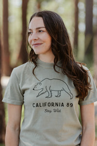 Unisex Short Sleeve Stay Wild T-shirt | California 89