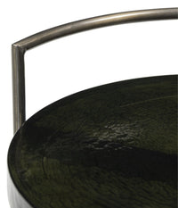 Mira Bar Cart, Moss Cast Glass