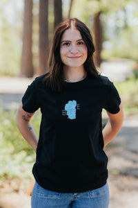 Women's Short Sleeve Love Blue T-shirt | California 89