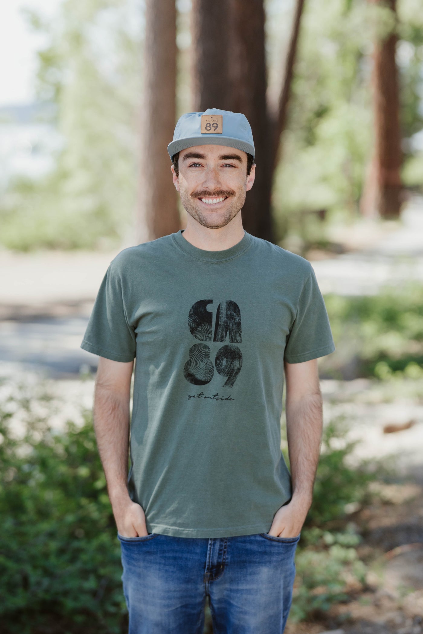 Unisex Short Sleeve Woodgrain T-shirt | California 89