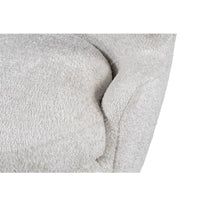 Luna Swivel Occasional Chair, Feathered Steel and Dusted Stone 34"W x 34"D x 32.5"H