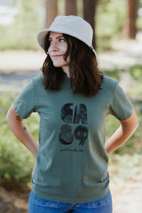 Unisex Short Sleeve Woodgrain T-shirt | California 89