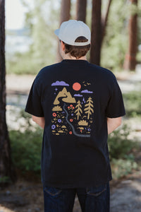 Unisex Short Sleeve Bike Truckee T-shirt | California 89
