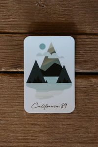 Small Sticker, Mountains and Water | California 89