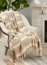 Striped Throw - Natural Look
