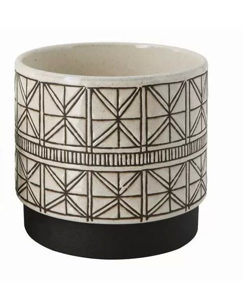 Embossed Stoneware Planter Large | California 89
