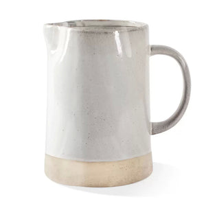 Pinched White Pitcher