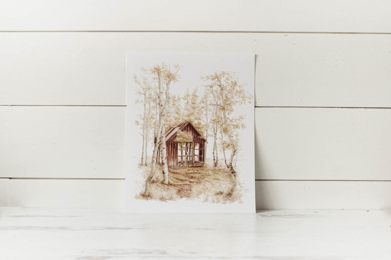11 x 14 Truckee Shack Print