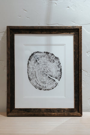 16 x 20 Tree Ring Print Framed with Matte