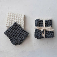 Cotton Waffle Weave Dish Cloths with Loops Set of 2 | California 89