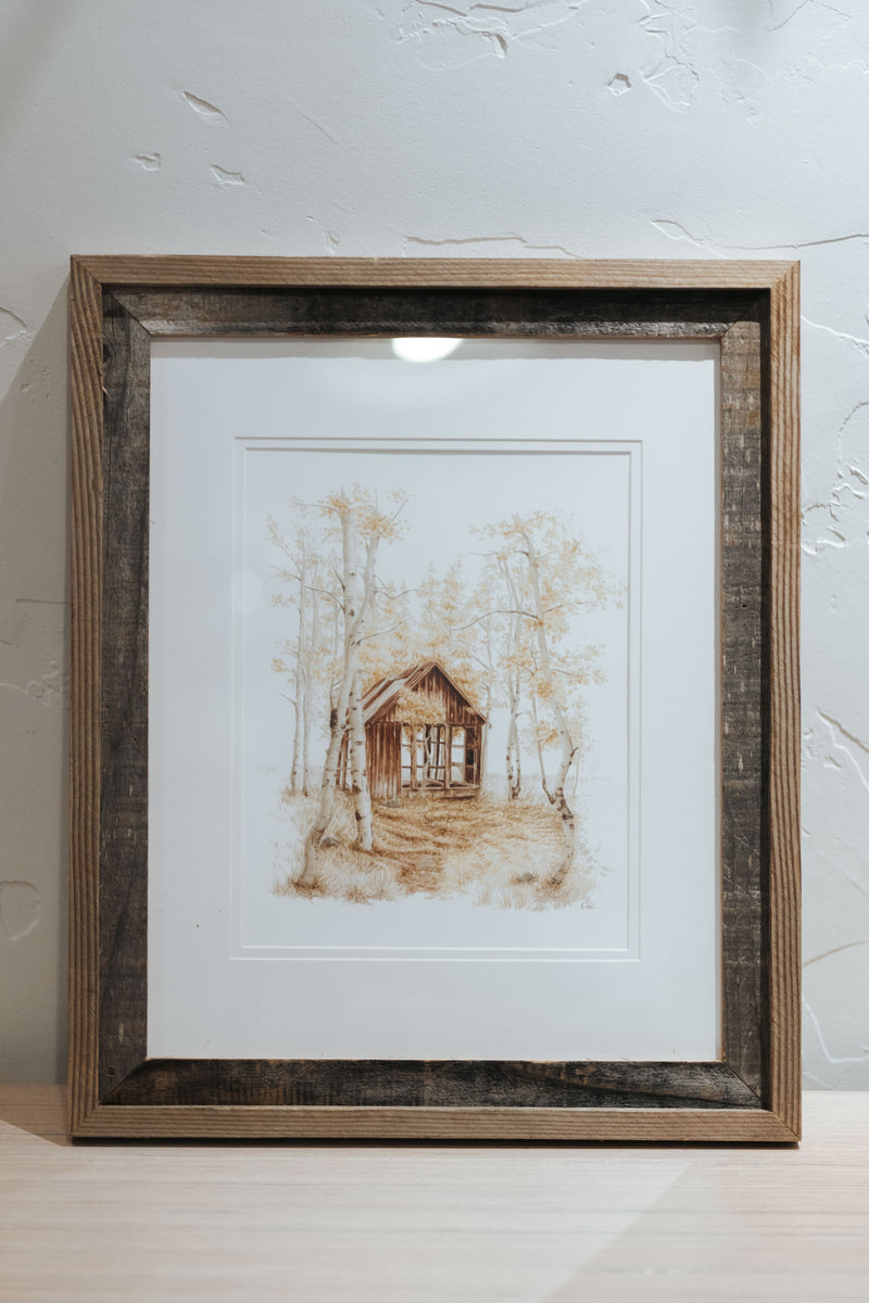 16 x 20 Truckee Shack Print Framed with Matte