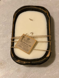 3 Wick Wood Bowl Soy Candle | California 89