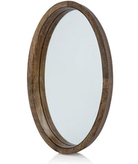 Heritage Mango Wood Oval Mirror Tray 30 Inch | California 89