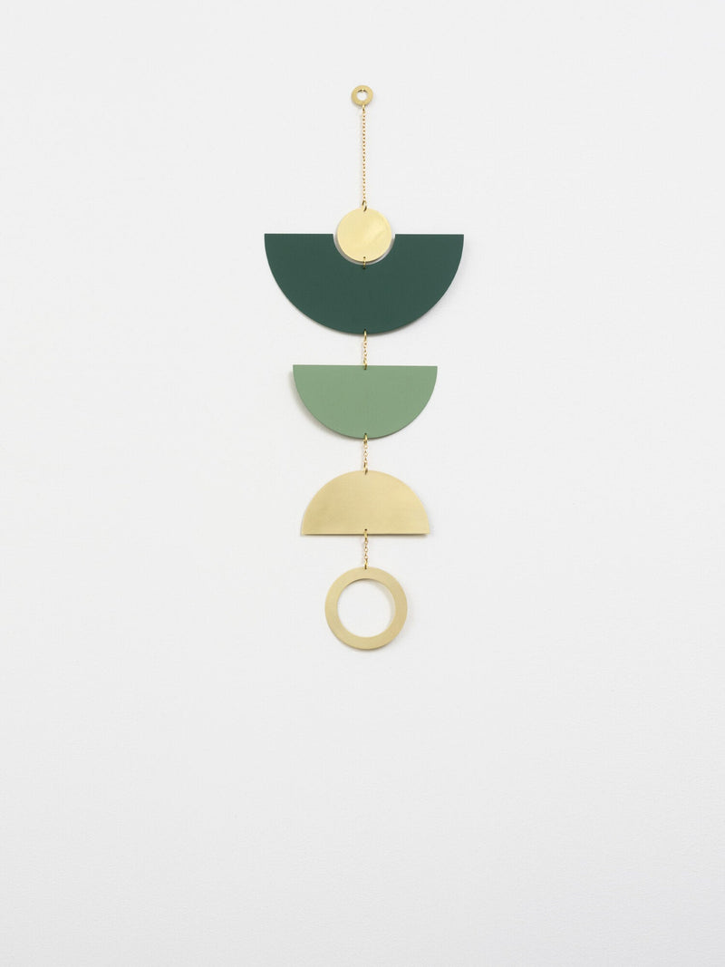 Frond Wall Hanging Green and Brass | California 89