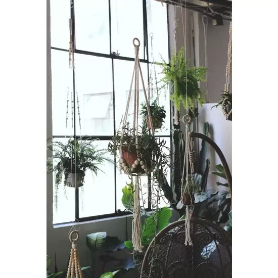 Plant Hanger with Beads 36 Inch | California 89