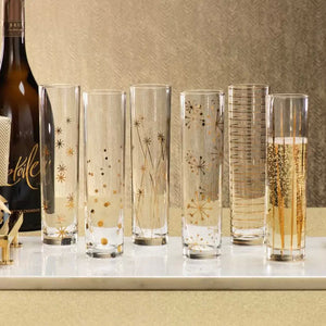 La Fete Golden Champagne Flutes