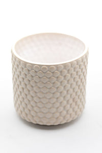 Round Stoneware Planter with Circles | California 89