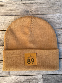 CA89 Leather Patch Centered Cuffed Beanie | California 89