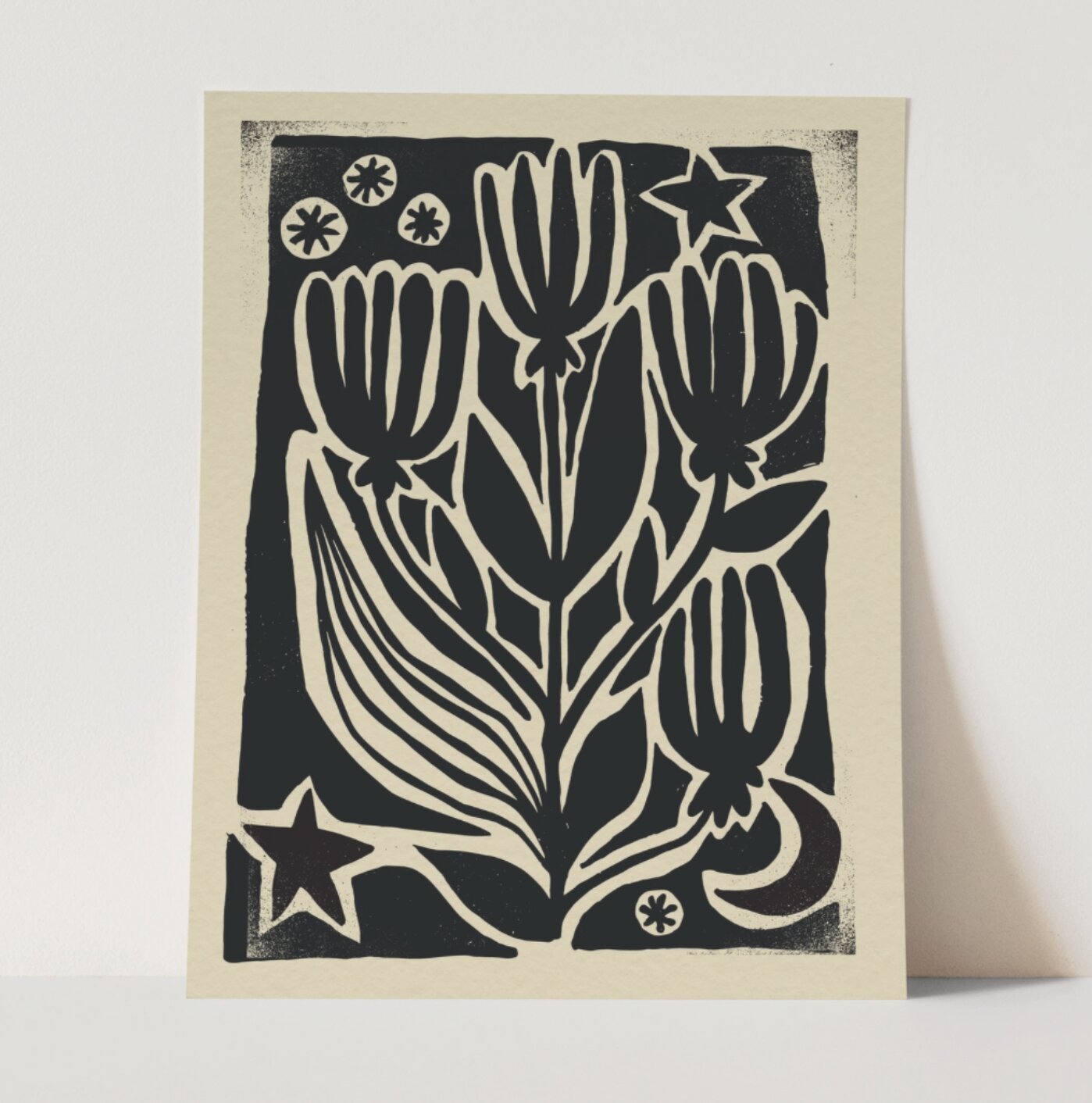 Gather Black and White Mid Century Art Print 11x14 | California 89