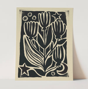 Mid Century 11" x 14" Prints B&W Gather Wall Art