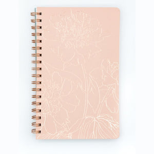 Peony Line Large Spiral Journal