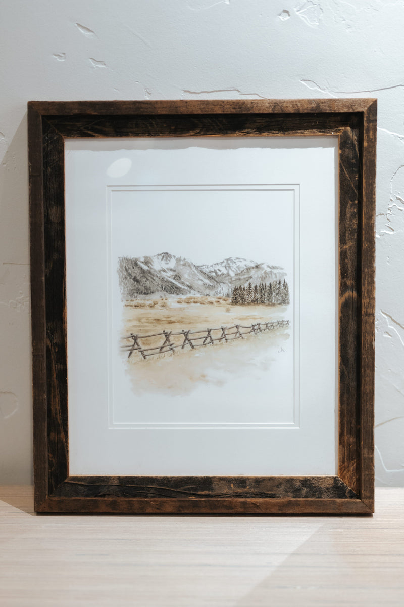 16 x 20 Olympic Valley Print Framed with Matte