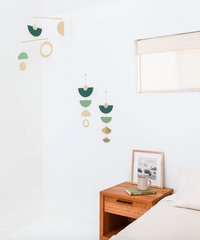 Frond Wall Hanging Green and Brass | California 89