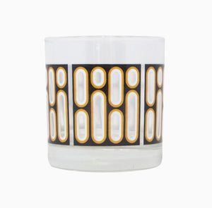 Dots & Dashes Black Rocks Glass