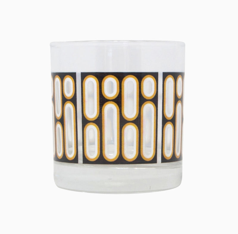 Dots & Dashes Black Rocks Glass