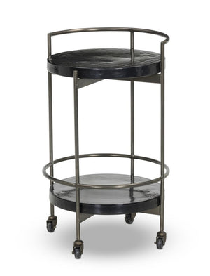 Mira Bar Cart, Moss Cast Glass