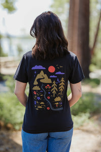 Unisex Short Sleeve Bike Truckee T-shirt | California 89