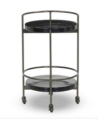 Mira Bar Cart, Moss Cast Glass